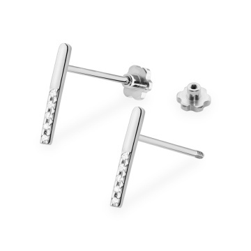 Cercei Aur 14K cu Diamante Naturale 0.05 ct Filet cu Protectie - Img 5