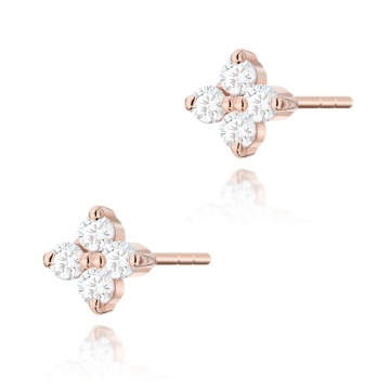 Cercei Aur 14K cu Diamante Naturale 0.12 ct - Img 5