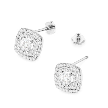 Cercei Aur 14K cu Diamante Naturale 0.70 ct Filet cu Protectie - Img 7