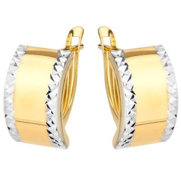 Cercei Aur 14k cu Model Neted si Ajurat - Img 2
