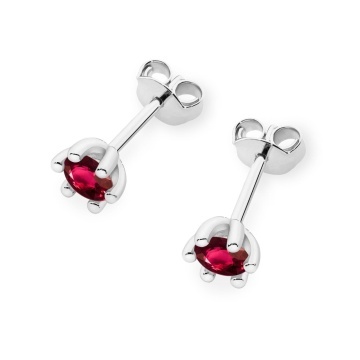 Cercei Aur 14K cu Rubin 0.15 ct - Img 8