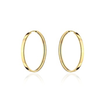 Cercei Aur 14K Rotunzi, Simpli - 23mm
