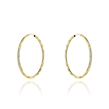 Cercei cerc cu diamante super usoare, 3 cm