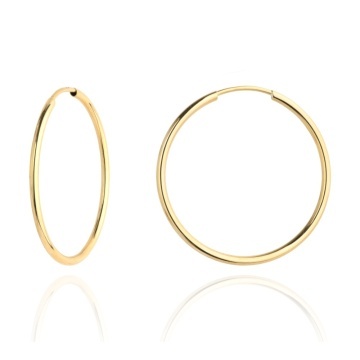 Cercei Creole Aur 14k, 5 cm - Img 4