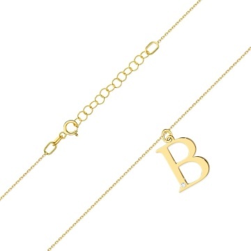 Colier Aur 14K cu Diamant Natural 0.01 ct - Img 2