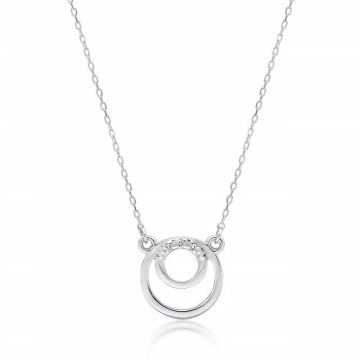 Colier Aur 14K cu Diamante Naturale 0.01 ct - Img 3