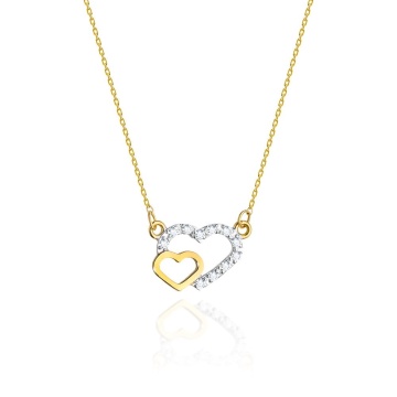 Colier Aur 14K cu Diamante Naturale 0.06 ct