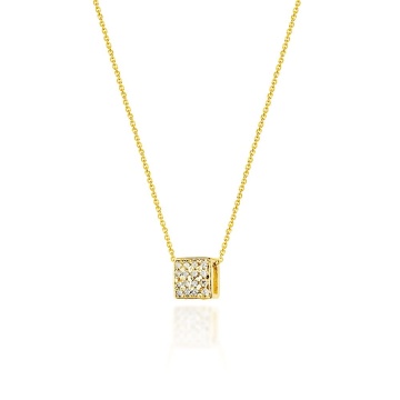Colier Aur 14K cu Diamante Naturale 0.08 ct