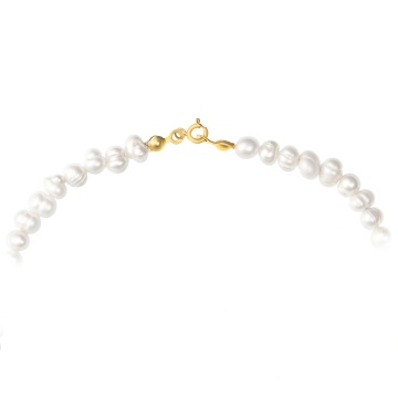 Colier Basic Light cu perle de cultura si inchidere din aur 14k - Img 2