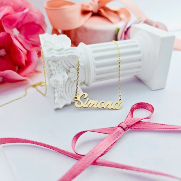 Colier din aur 14k personalizat cu nume la comanda - Img 2