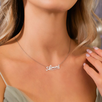 Colier Underline din argint 925 personalizat cu nume - Img 3