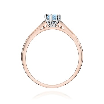 Inel Aur 14K cu Diamant Albastru de Laborator 0.30 ct - Img 7