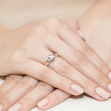 Inel Aur 14K cu Diamant de Laborator 0.25 ct - Img 4