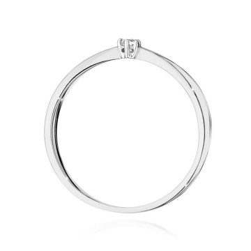 Inel Aur 14K cu Diamant Natural 0.04 ct - Img 7