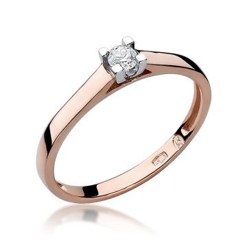 Inel Aur 14K cu Diamant Natural 0.12 ct - Img 9