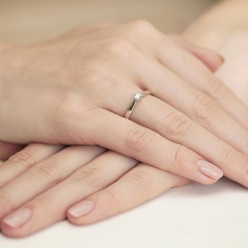 Inel Aur 14K cu Diamant Natural 0.12 ct - Img 8