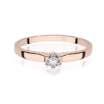 Inel Aur 14K cu Diamant Natural 0.15 ct - Img 10