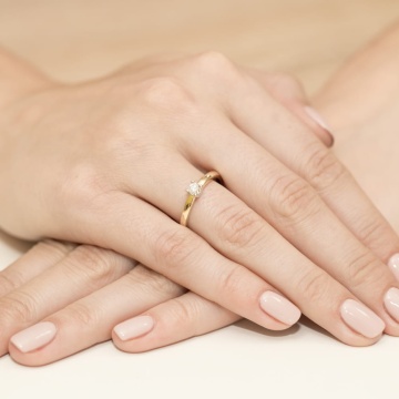 Inel Aur 14K cu Diamant Natural 0.25 ct - Img 4