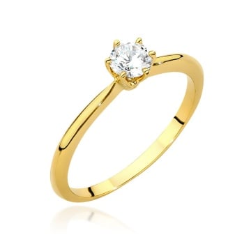 Inel Aur 14K cu Diamant Natural 0.50 ct - Img 1