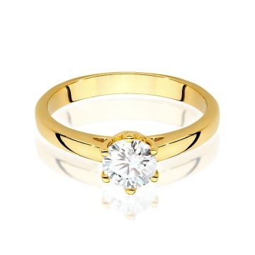 Inel Aur 14K cu Diamant Natural 0.70 ct - Img 2