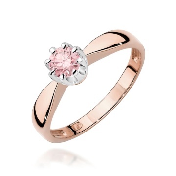 Inel Aur 14K cu Diamant Roz de Laborator 0.30 ct - Img 5