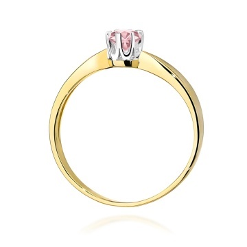 Inel Aur 14K cu Diamant Roz de Laborator 0.50 ct - Img 3