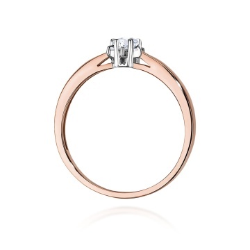 Inel Aur 14K cu Diamante de Laborator 0.15 ct - Img 7