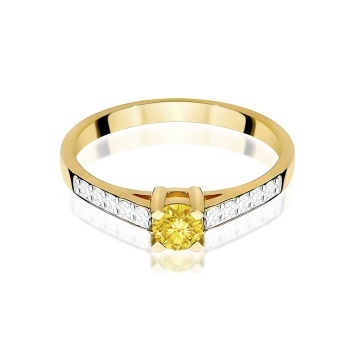 Inel Aur 14K cu Diamante de Laborator 0.45 ct - Img 2
