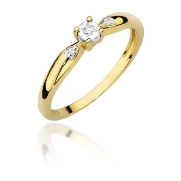 Inel Aur 14K cu Diamante Naturale 0.03 ct