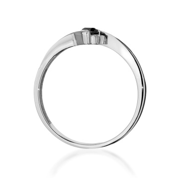 Inel Aur 14K cu Diamante Naturale Albe si Negre 0.15 ct - Img 5