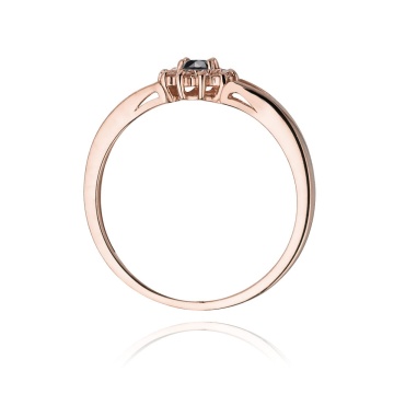 Inel Aur 14K cu Diamante Naturale Albe si Negre 0.21 ct - Img 7