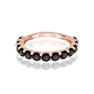 Inel Aur 14K cu Diamante Naturale Negre 1.56 ct - Img 6