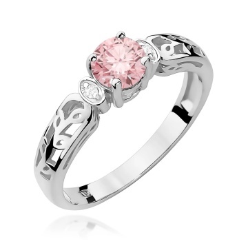 Inel Aur 14K cu Diamante Roz de Laborator 0.52 ct - Img 9