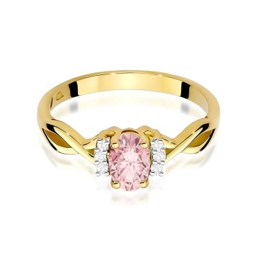Inel Aur 14K cu Diamante Roz de Laborator 0.55 ct - Img 2