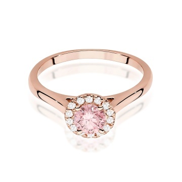Inel Aur 14K cu Diamante Roz de Laborator 0.62 ct - Img 6