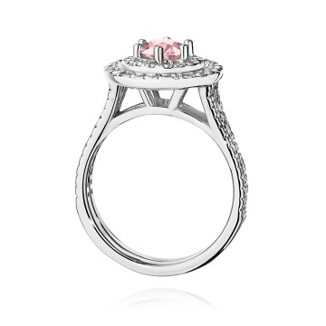 Inel Aur 14K cu Diamante Roz de Laborator 1.11 ct - Img 10