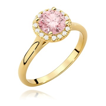Inel Aur 14K cu Diamante Roz de Laborator 1.14 ct