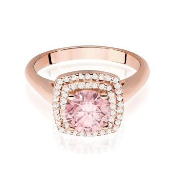 Inel Aur 14K cu Diamante Roz de Laborator 1.28 ct - Img 6