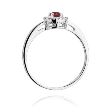 Inel Aur 14K cu Rubin 0.15 ct si Diamante Naturale 0.08 ct - Img 7