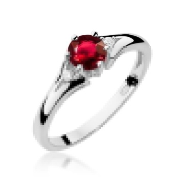 Inel Aur 14K cu Rubin 0.60 ct si Diamante Naturale 0.03 ct - Img 8