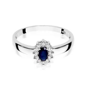 Inel Aur 14K cu Safir 0.30 ct si Diamante Naturale 0.10 ct - Img 6