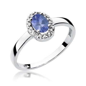 Inel Aur 14K cu Tanzanit 0.40 ct si Diamante Naturale 0.08 ct - Img 5