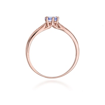 Inel Aur 14K cu Tanzanit 0.50 ct si Diamante Naturale 0.01 ct - Img 10