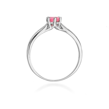 Inel Aur 14K cu Topaz Roz 0.60 ct si Diamante Naturale 0.01 ct - Img 11