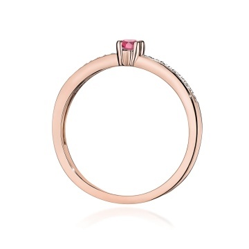 Inel Aur 14K cu Topaz Swiss 0.15 ct si Diamante Naturale 0.05 ct - Img 7