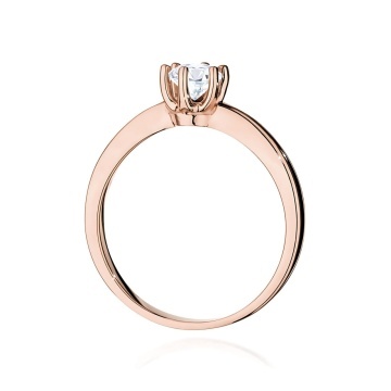 Inel Aur 14K cu White Sapphire 0.50 ct - Img 7