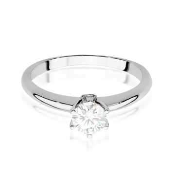 Inel Aur 14K cu White Sapphire 0.60 ct si Diamante Naturale 0.04 ct - Img 6