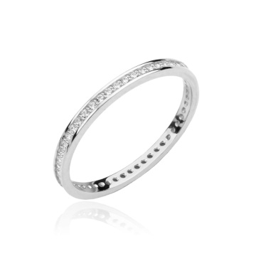 Inel Aur 14k cu Zirconii Albe - Img 2