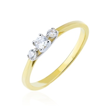 Inel Aur 8K cu Zirconii - Design Elegant - Img 6