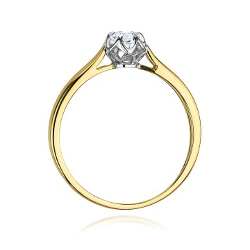 Inel Aur 9K cu Diamant de Laborator 0.15 ct - Img 3
